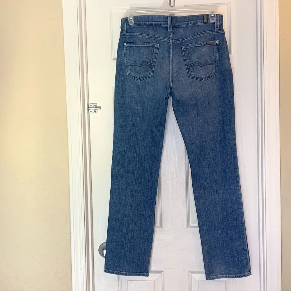 7 For All Mankind Standard Distressed Blue Jeans Size 20